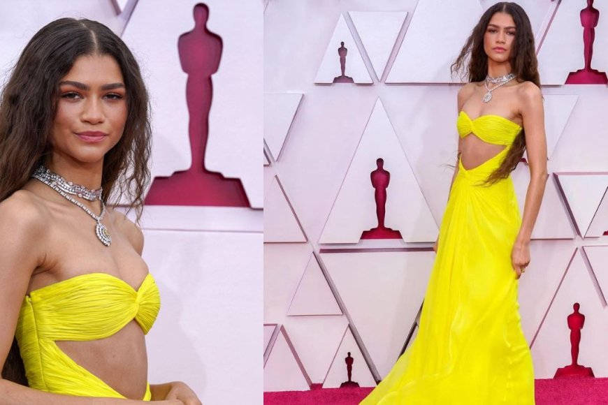 2021 Oscars Yellow Dress