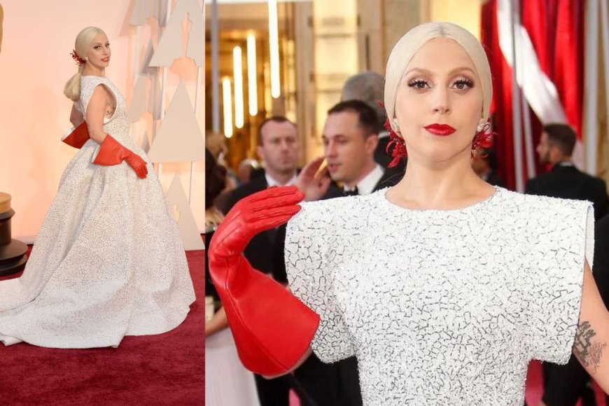 The 2015 Academy Awards Red Dishwashing Gloves Ensemble