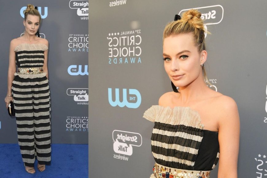 2019 Critics' Choice Awards Feathered Dress