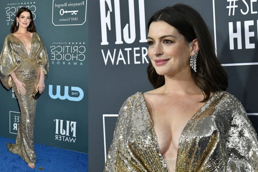 2019 Critics' Choice Awards Shimmering Silver Gown