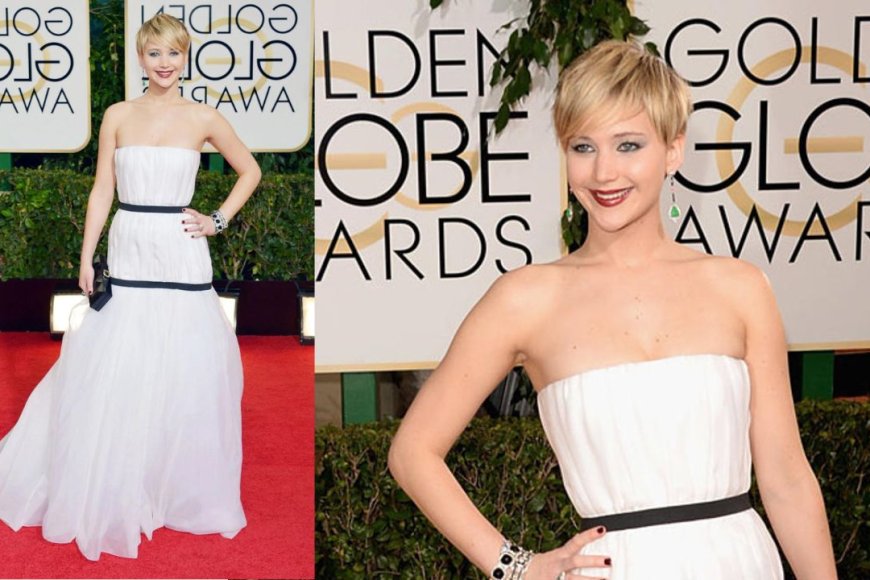 2014 Golden Globes White Dior Gown