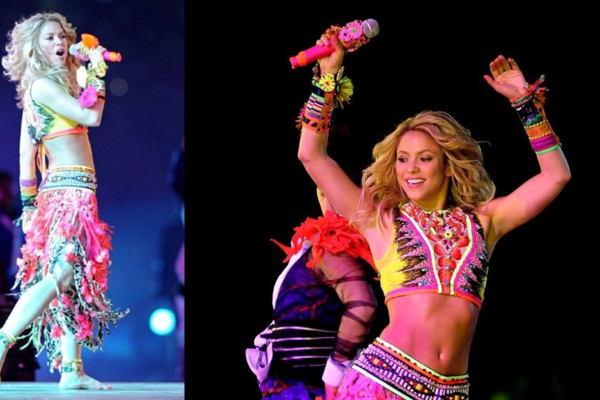 2010 FIFA World Cup Closing Ceremony Red Ruffled Dress