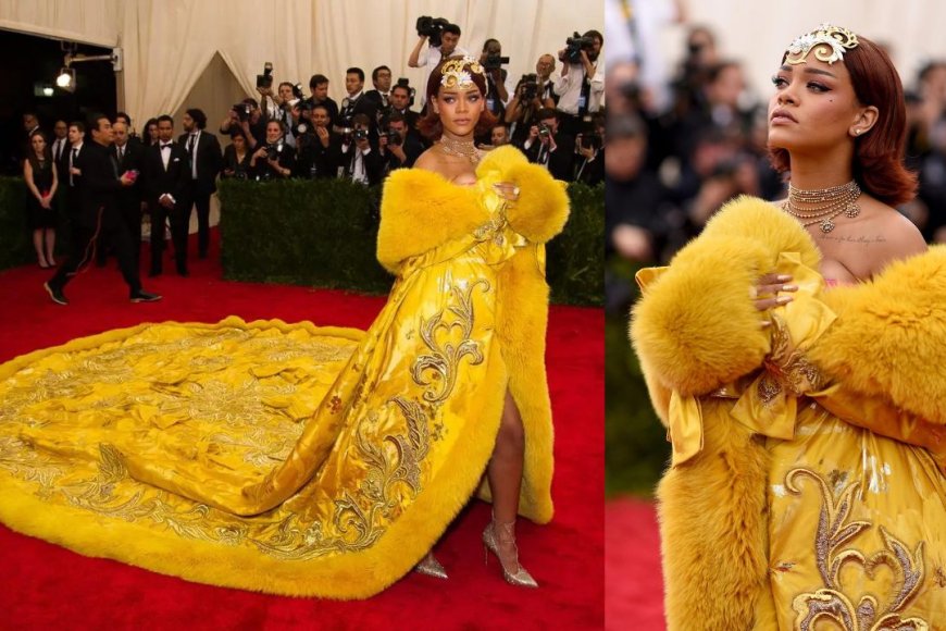 2015 Met Gala Yellow Guo Pei Gown