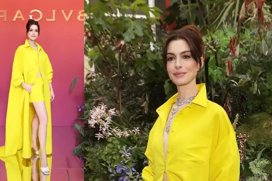 Yellow Dress at Bulgari High Jewelry Gala